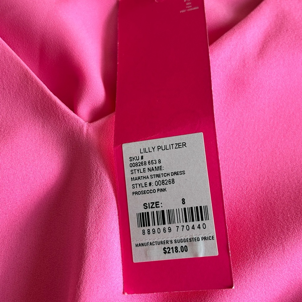 NWT Lilly Pulitzer Prosecco Pink Martha Stretch Dress - Picture 4 of 5